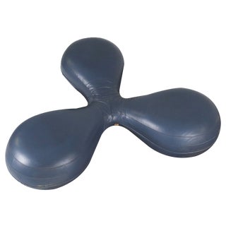 Leather Pouf by Lowie Vermeersch for Durlet, 1999 For Sale