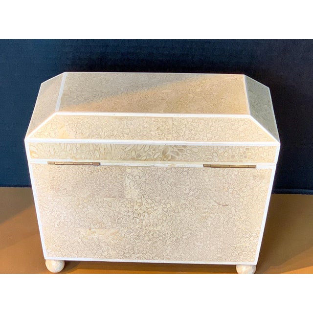 Lacquered Shell and Bone Tapered Sarcophagus Box, by Maitland- Smith When art meets functionality, you get pieces like the...