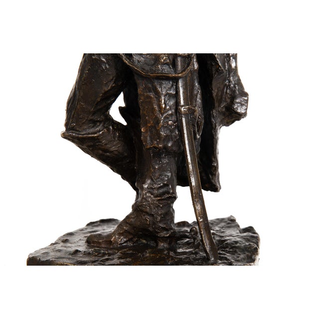 Italian Antique Bronze Sculpture of Marshall Ney by Giuseppe Grandi For Sale - Image 12 of 18