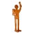 Mid-Century American Folk Art Wood Articulated Man Figure For Sale