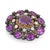 19th Century Victorian Amethyst Pearl Diamond 18k Yellow Gold Silver Brooch Pendant For Sale - Image 4 of 6