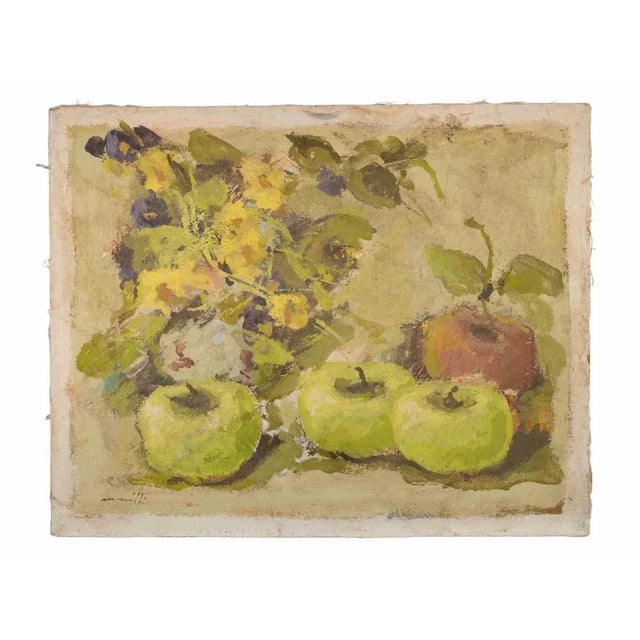 Oil on canvas realized by Franco Marzilli (1934-2010) in 1970s. Hand signed lower left. Very good condition. Franco...