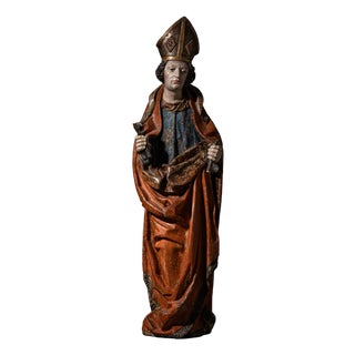 Unknown, Sculpture of Saint Eligius, 1480, Wood For Sale