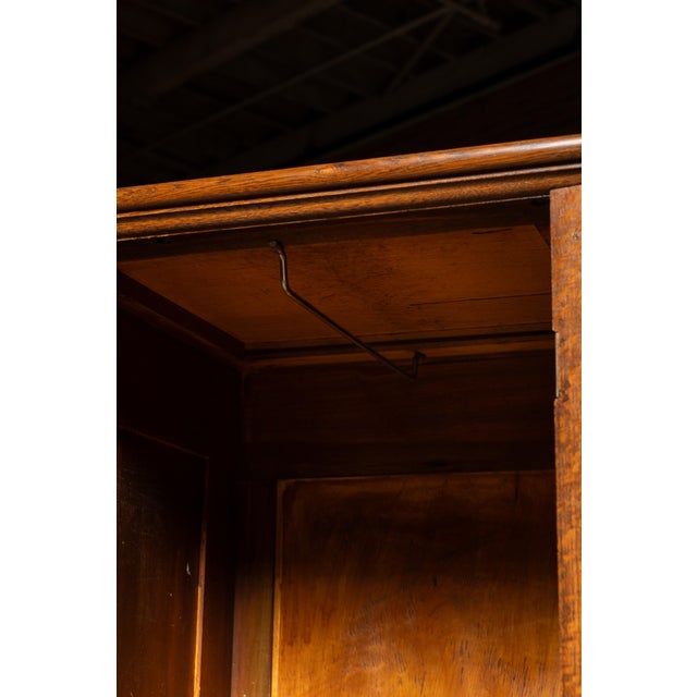 Brown Antique Quarter Sawn Armoire Cabinet by Aurora Furniture Co. For Sale - Image 8 of 14