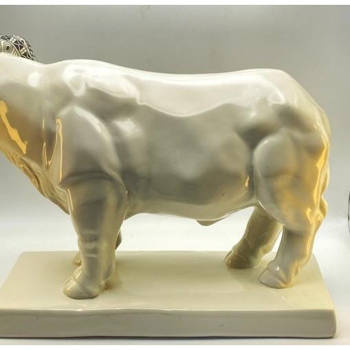 Plastic Meissen Atelier X Hugo Boss Maximilian Hagstotz Buffalo Figure (Large 16” Limited Edition “Big Five” Store Display Piece) For Sale - Image 7 of 18