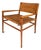 Rare Mid-Century Modern Armchair in Original Condition in Oak & Rush by Mel Smilow for Smilow-Thielle, Usa, C. 1950s For Sale