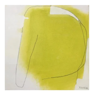 Contemporary Abstract Oil and Graphite on Canvas Paiting "Holding Thought" by Xanda McCagg