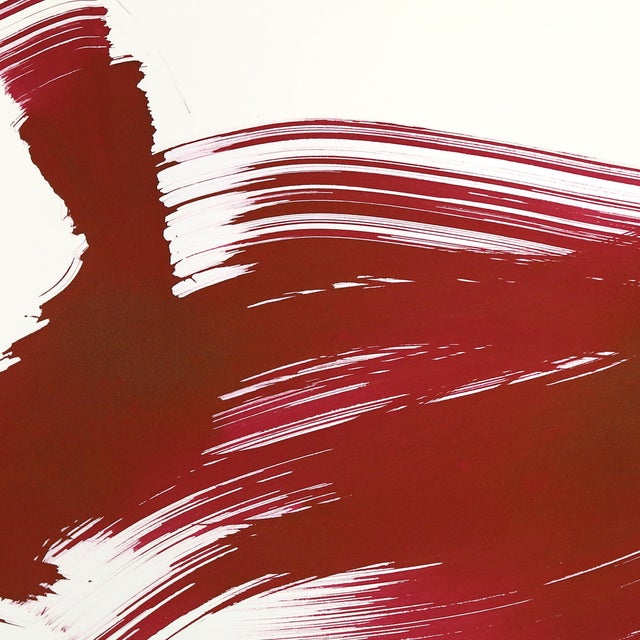 Contemporary The Red Cloth 130 - Minimalist Figurative Ink Painting on Paper Original Artwork by Bettina Mauel For Sale - Image 3 of 6