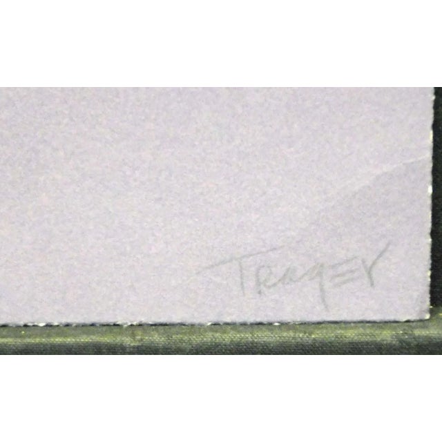 1980s Trager "Morning Glow" Signed and Numbered Serigraph Rose Floral Art Artwork For Sale - Image 5 of 5