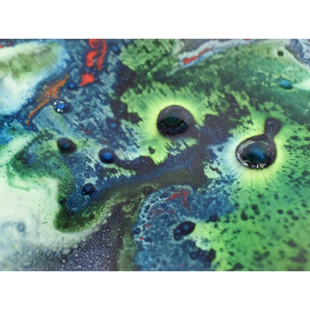 Mid 20th Century Abstract Fused Nahariya Art Glass Platter Centerpiece Bowl by Andreas Meyer For Sale - Image 10 of 14