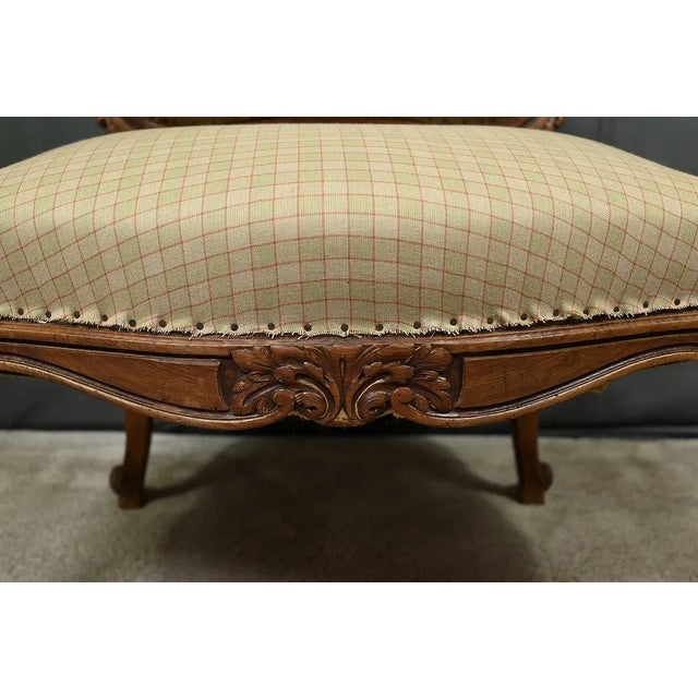 Beige Louis XV Style Beechwood Armchair, Mid-19th Century For Sale - Image 8 of 16