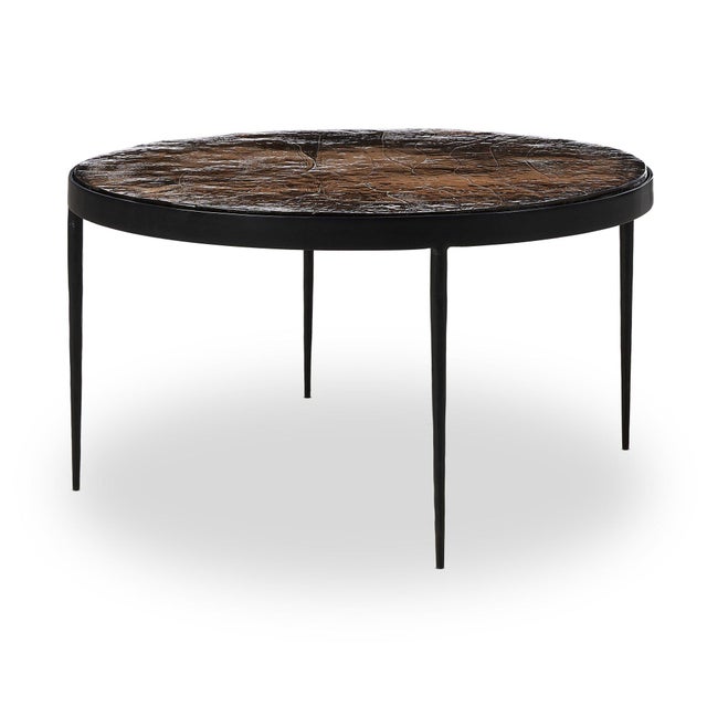 2020s Four Hands Yoko Nesting Table - Smoked Brown Cast Glass, Large For Sale - Image 5 of 12