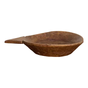 Robust Antique Carved Floral Bowl
