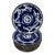 Antique Asian Design Porcelain Blue and White Plates- Set of 8 For Sale