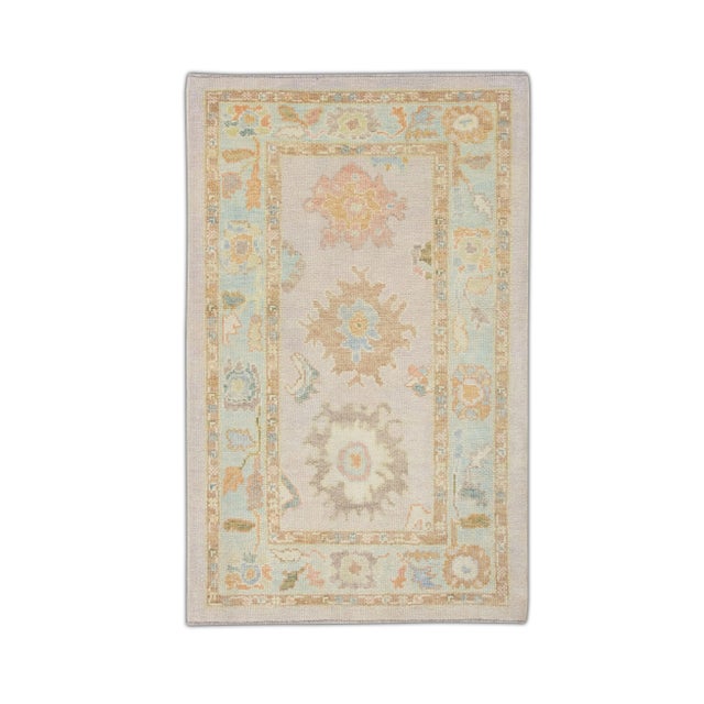 Modern Turkish Oushak Rug 3'4" x 5'3" For Sale - Image 10 of 10