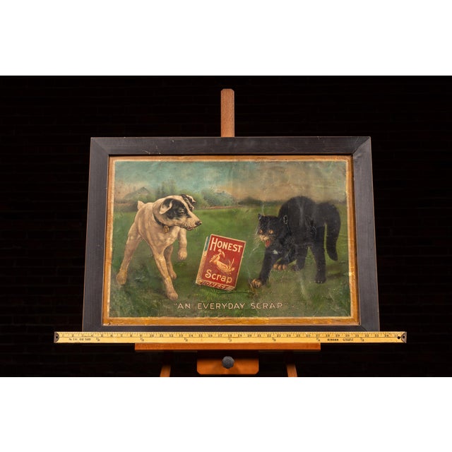Green Early 20th Century "Honest Scrap" Chewing Tobacco Framed Print Ad For Sale - Image 8 of 8