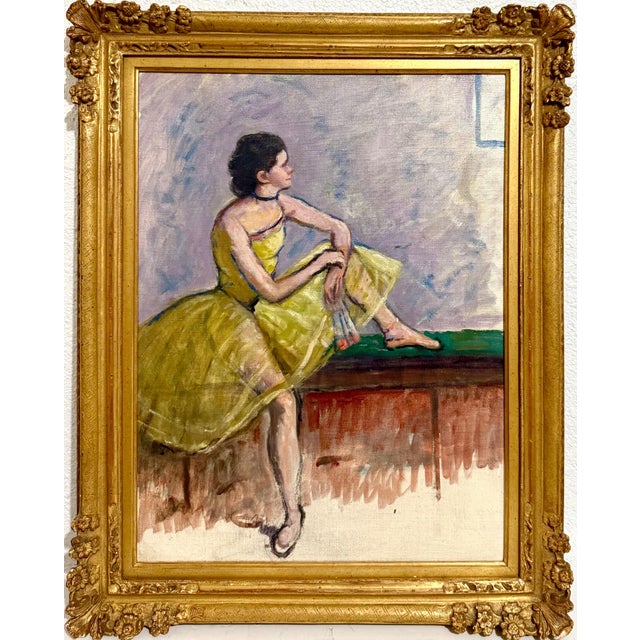 Louis Kronberg, Post Impressionist Ballet Dancer Oil Painting Louis Kronberg French Ballerina For Sale - Image 4 of 9