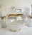 1940s 1940's Art Deco Gold Striped Tall Glasses and Pitcher Set For Sale - Image 5 of 9