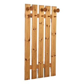 Pine Wall Coat Rack from La Plagne Ski Resort, 1970s For Sale