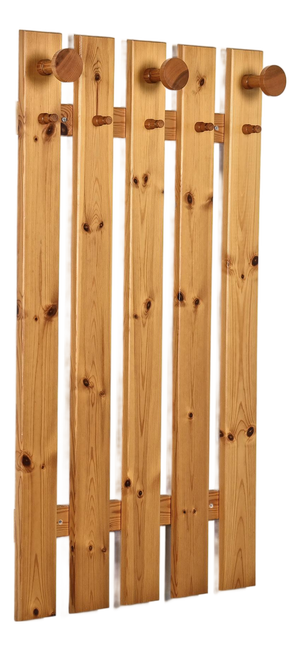 Pine Wall Coat Rack from La Plagne Ski Resort, 1970s