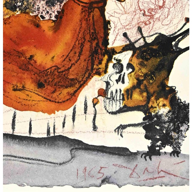 Cadaver in sepulchro Elisei is a Color lithograph on heavy rag paper realized in 1964. It is part of Biblia Sacra vulgatæ...