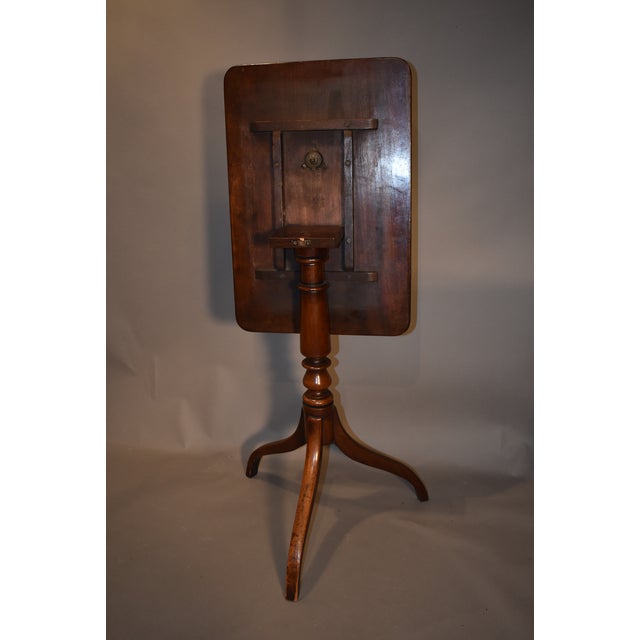 Traditional English Mahogany Late Georgian Tilt Top Candle Stand For Sale - Image 3 of 4