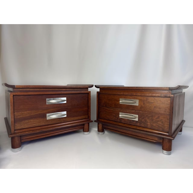 1950s Willett Cherry Nightstands a Pair Chairish
