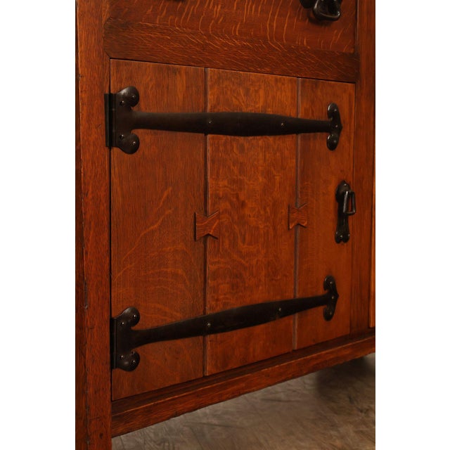 Early Gustav Stickley Arts And Crafts Oak Sideboard Buffet For Sale - Image 18 of 18