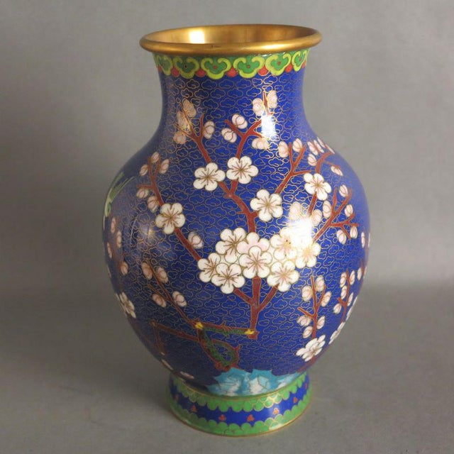 Enameled Cloisonne Vase, 1950s For Sale - Image 4 of 10