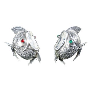 800 Silver Table Salt and Pepper Shakers, Set of 2 For Sale
