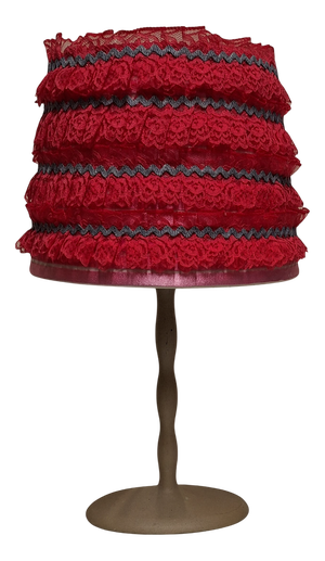 Vintage Bijou Tavolo Table Lamp by Rudolfo Dordoni for Foscarini with Red Fabric Shade from Lamplove, 1990s