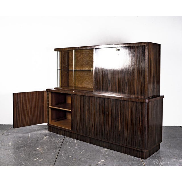 Art Deco Writing Dresser with Table in the Style of Bruno Paul, 1930s, Set of 2 For Sale - Image 6 of 18