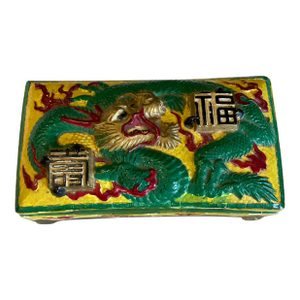 Vintage Dresdencraft Dragon Ceramic Box
