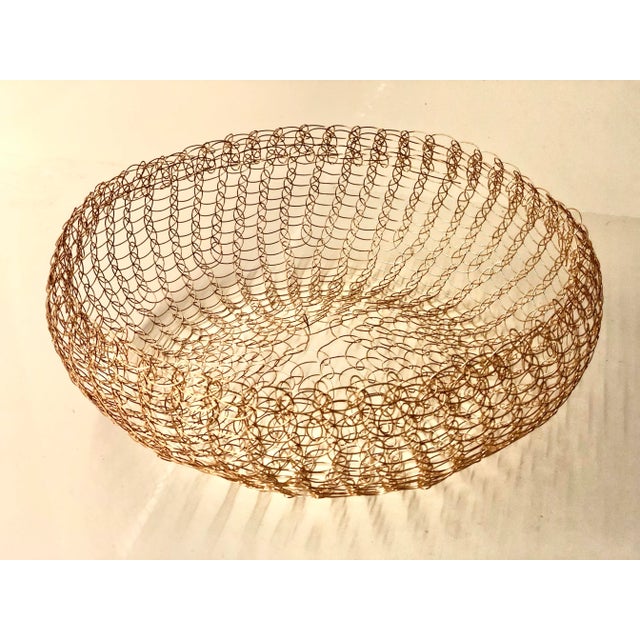 Mid-Century Modern Hand Looped Bronze Vessel For Sale - Image 3 of 3
