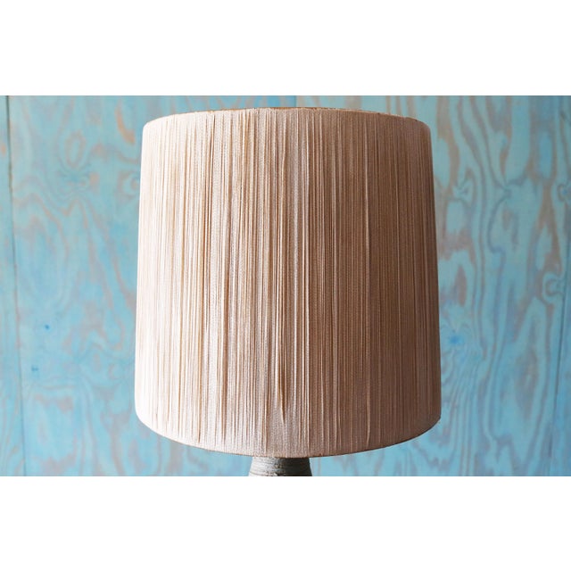 Ceramic 1960s Lee Rosen for Design Technics (Attr.) Aqua Green Blue Lamp String Shade For Sale - Image 7 of 8