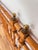 Mid 20th Century 1960s Chinese Chippendale Faux Bamboo Queen Headboard With Brass Finials For Sale - Image 5 of 8