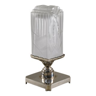 French Art Deco Table Lamp by Leon Hugue 1930 France For Sale