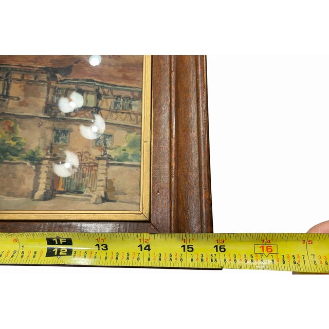 White Art-Vintage German Architectural Cityscape Print of Rothenburg Ob Der Tauber “Weißer Turm,” C. 1935–1955 For Sale - Image 8 of 12