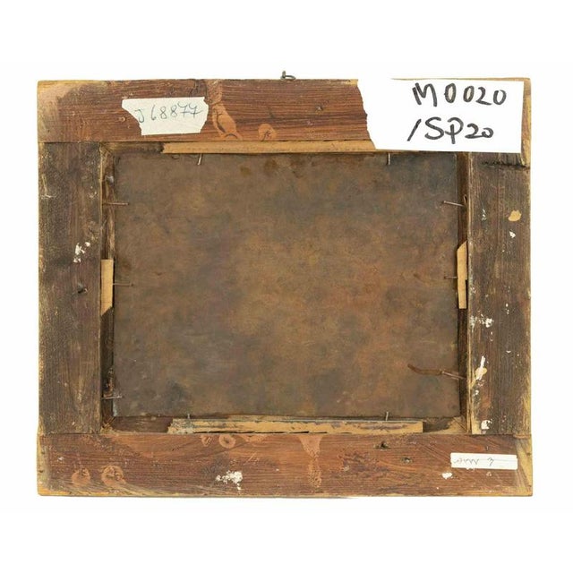 Modern Italian Artist, Nursing Virgin, 19th Century, Oil Painting on Metal Board For Sale - Image 3 of 4