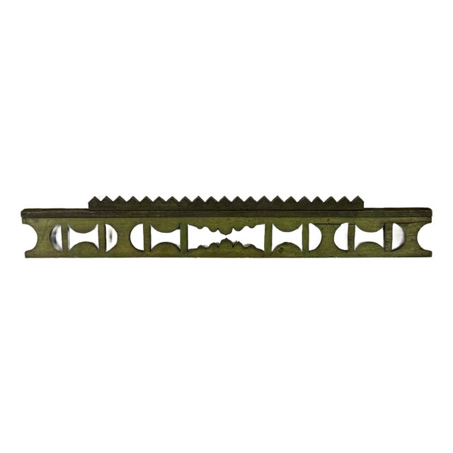 Majestic Architectural Salvage Ornamental Painted Wood Frieze/Valance Decorative Element C. Late 19th American Victorian Design For Sale