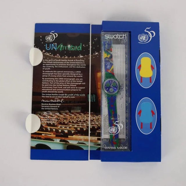 Unlimited 50th Anniversary of the UN SCZ 103 Watch from Swatch For Sale - Image 3 of 10