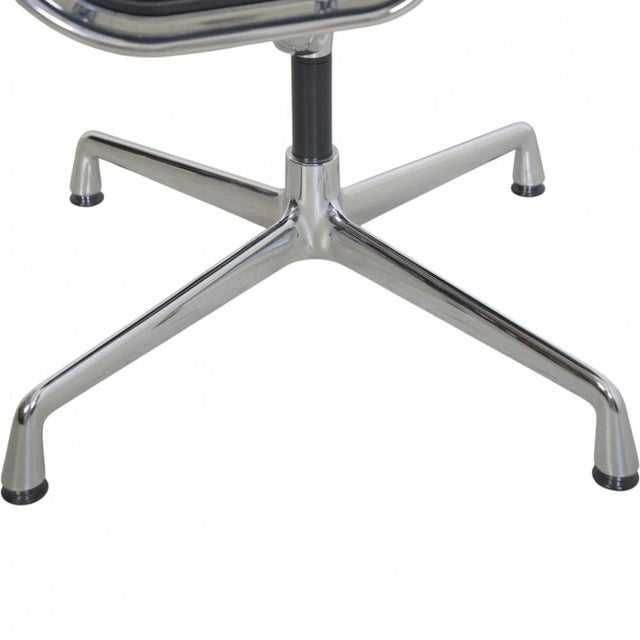 Animal Skin EA208 Chair in Black Leather by Charles Eames, 2000s For Sale - Image 7 of 17