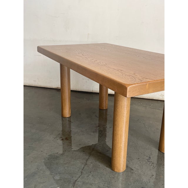 1970s Solid Oak Dining Table For Sale - Image 4 of 8