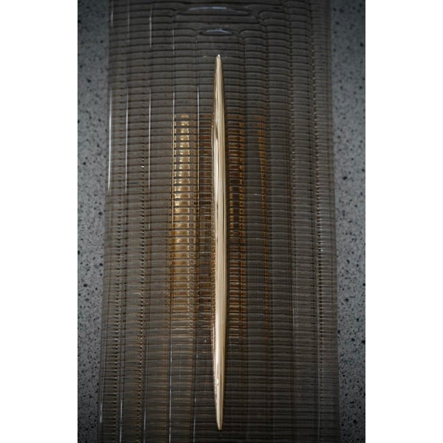 2000 - 2009 Art Deco Style Smoky Murano Glass and Brass Wall Sconce, 2000 For Sale - Image 5 of 10