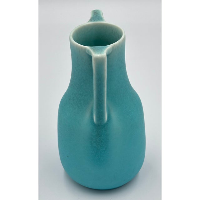 Ceramic Antique Rookwood Art Pottery Double-Handle Vase Robin's Egg Blue #2562 For Sale - Image 7 of 8