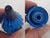 Vintage Mid-Century Modern Italian Art Glass Decanters, Cobalt Blue Ribbed & Emerald Green Empoli Style - a Pair For Sale - Image 11 of 12