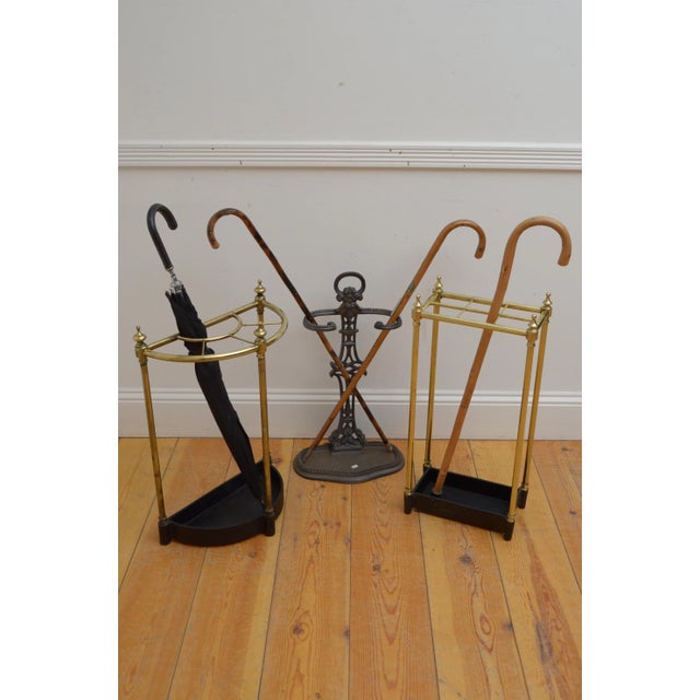 English Victorian Demi Lune Umbrella Stand, 1880s For Sale - Image 3 of 11