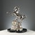 Silver Silver-Plate Sculpture Clock from Ottaviani Manufacture For Sale - Image 8 of 8