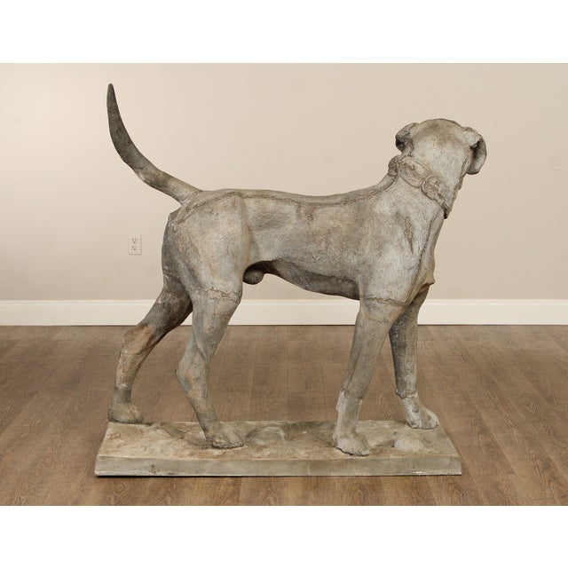 Antique 19th Century J.W. Fiske Zinc Morley's Dog Statue For Sale - Image 10 of 12
