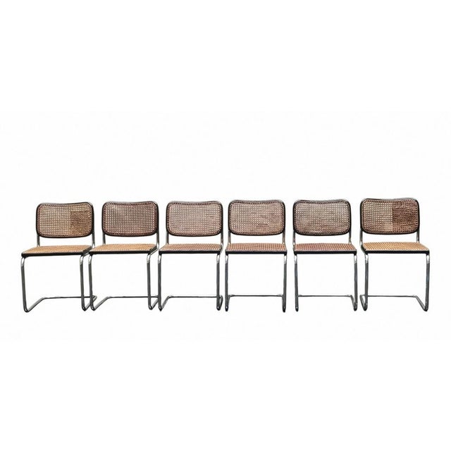 Cesca Chairs by Marcel Breuer for Gavina, Italy, 1970s, Set of 6 For Sale - Image 9 of 9